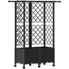 Pakeltas lovas su trelėmis ir stogu Juoda 124 x 40 x 142 cm PP