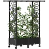 Pakeltas lovas su trelėmis ir stogu Juoda 122,5 x 40 x 127 cm