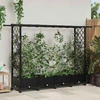 Pakeltas lovas su trelėmis ir stogu Juoda 203 x 40 x 127 cm PP