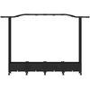 Pakeltas lovas su trelėmis ir stogu Juoda 207 x 40 x 129 cm PP