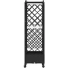 Pakeltas lovas su trelėmis ir stogu Juoda 124 x 40 x 129 cm PP