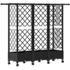 Pakeltas lovas su trelėmis ir stogu Juoda 164 x 40 x 127 cm PP