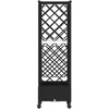 Pakeltas lovas su trelėmis ir stogu Juoda 124 x 40 x 127 cm PP
