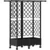 Pakeltas lovas su trelėmis ir stogu Juoda 124 x 40 x 127 cm PP