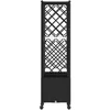 Pakeltas lovas su trelėmis ir stogu Juoda 163,5 x 40 x 142 cm