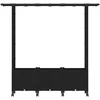 Pakeltas lovas su trelėmis ir stogu Juoda 162,5 x 40 x 142 cm