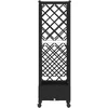 Pakeltas lovas su trelėmis ir stogu Juoda 124 x 40 x 127 cm PP