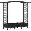 Pakeltas lovas su trelėmis ir stogu Juoda 169 x 40 x 129 cm PP
