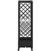 Pakeltas lovas su trelėmis ir stogu Juoda 163 x 40 x 129 cm PP