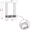 Pakeltas lovas su trelėmis ir stogu Juoda 124 x 40 x 129 cm PP