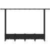 Pakeltas lovas su trelėmis ir stogu Juoda 203 x 40 x 127 cm PP