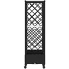 Pakeltas lovas su trelėmis ir stogu Juoda 164 x 40 x 127 cm PP