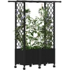 Pakeltas lovas su trelėmis ir stogu Juoda 124,5 x 40 x 142 cm