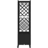 Pakeltas lovas su trelėmis ir stogu Juoda 162,5 x 40 x 142 cm