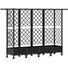 Pakeltas lovas su trelėmis ir stogu Juoda 202,5 x 40 x 127 cm