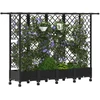 Pakeltas lovas su trelėmis ir stogu Juoda 202,5 x 40 x 127 cm