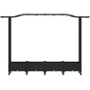 Pakeltas lovas su trelėmis ir stogu Juoda 207 x 40 x 129 cm PP