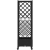Pakeltas lovas su trelėmis ir stogu Juoda 122,5 x 40 x 127 cm