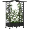 Pakeltas lovas su trelėmis ir stogu Juoda 124 x 40 x 129 cm PP