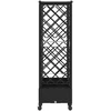 Pakeltas lovas su trelėmis ir stogu Juoda 202,5 x 40 x 127 cm