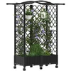 Pakeltas lovas su trelėmis ir stogu Juoda 124 x 40 x 129 cm PP