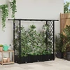 Pakeltas lovas su trelėmis ir stogu Juoda 164 x 40 x 121 cm PP