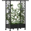 Pakeltas lovas su trelėmis ir stogu Juoda 122,5 x 40 x 127 cm