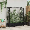 Pakeltas lovas su trelėmis ir stogu Juoda 169 x 40 x 129 cm PP