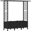 Pakeltas lovas su trelėmis ir stogu Juoda 162,5 x 40 x 142 cm