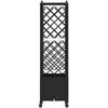 Pakeltas lovas su trelėmis ir stogu Juoda 122 x 40 x 144 cm PP