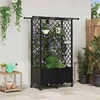Pakeltas lovas su trelėmis ir stogu Juoda 124 x 40 x 142 cm PP