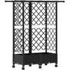 Pakeltas lovas su trelėmis ir stogu Juoda 124 x 40 x 127 cm PP