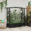 Pakeltas lovas su trelėmis ir stogu Juoda 169 x 40 x 129 cm PP