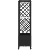 Pakeltas lovas su trelėmis ir stogu Juoda 163 x 40 x 144 cm PP