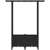 Pakeltas lovas su trelėmis ir stogu Juoda 124,5 x 40 x 142 cm