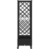 Pakeltas lovas su trelėmis ir stogu Juoda 164 x 40 x 127 cm PP