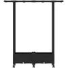 Pakeltas lovas su trelėmis ir stogu Juoda 122,5 x 40 x 127 cm