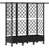 Pakeltas lovas su trelėmis ir stogu Juoda 164 x 40 x 127 cm PP