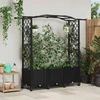 Pakeltas lovas su trelėmis ir stogu Juoda 164 x 40 x 144 cm PP