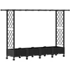 Pakeltas lovas su trelėmis ir stogu Juoda 203 x 40 x 127 cm PP