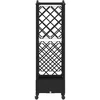 Pakeltas lovas su trelėmis ir stogu Juoda 124 x 40 x 129 cm PP