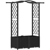 Pakeltas lovas su trelėmis ir stogu Juodas 125 x 40 x 138 cm PP