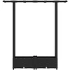 Pakeltas lovas su trelėmis ir stogu Juodas 122,5 x 40 x 123 cm