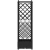 Pakeltas lovas su trelėmis ir stogu Juodas 124 x 40 x 126 cm PP