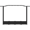 Pakeltas lovas su trelėmis ir stogu Juodas 207 x 40 x 126 cm PP