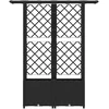 Pakeltas lovas su trelėmis ir stogu Juodas 124,5 x 40 x 138 cm