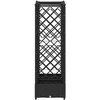Pakeltas lovas su trelėmis ir stogu Juodas 207 x 40 x 126 cm PP