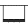 Pakeltas lovas su trelėmis ir stogu Juodas 203 x 40 x 123 cm PP