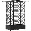 Pakeltas lovas su trelėmis ir stogu Juodas 124 x 40 x 126 cm PP