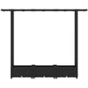 Pakeltas lovas su trelėmis ir stogu Juodas 164 x 40 x 123 cm PP